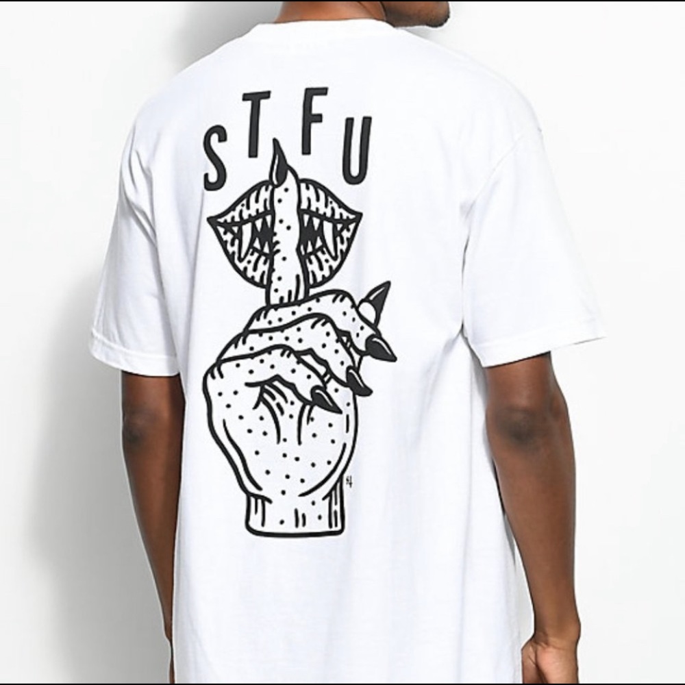 ALSTYLE CLASSIC MENS WHITE STFU TEE SZ:LGG NWOT🏷